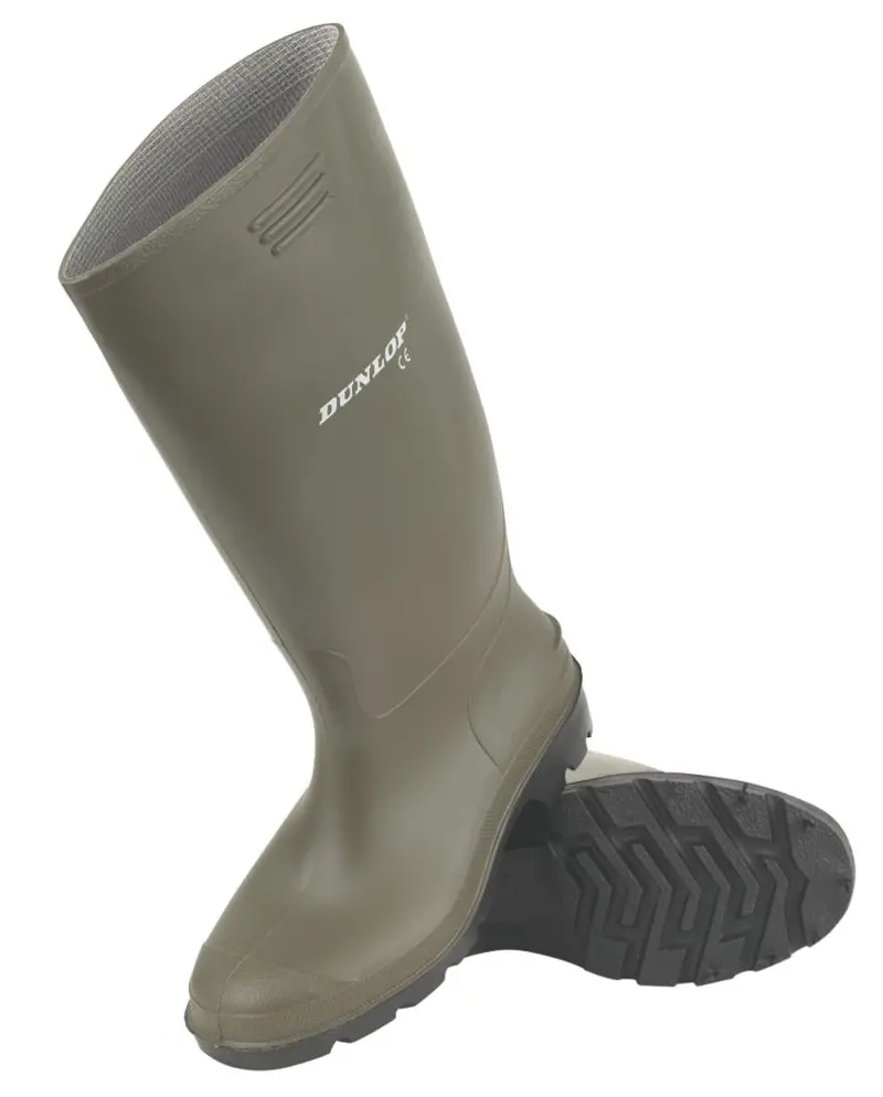 Dunlop Pricemaster Green Metal-Free Non-Safety Wellington Boots – Size 47 1