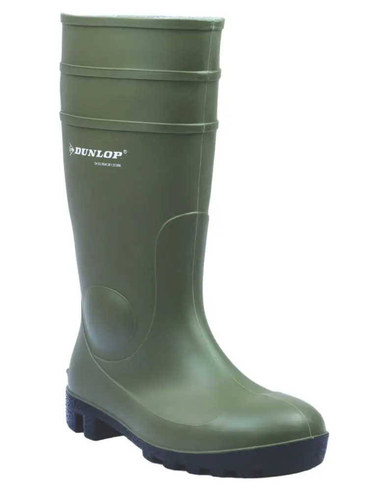 Dunlop Protomastor Green Safety Wellington Boots – Size 39 1
