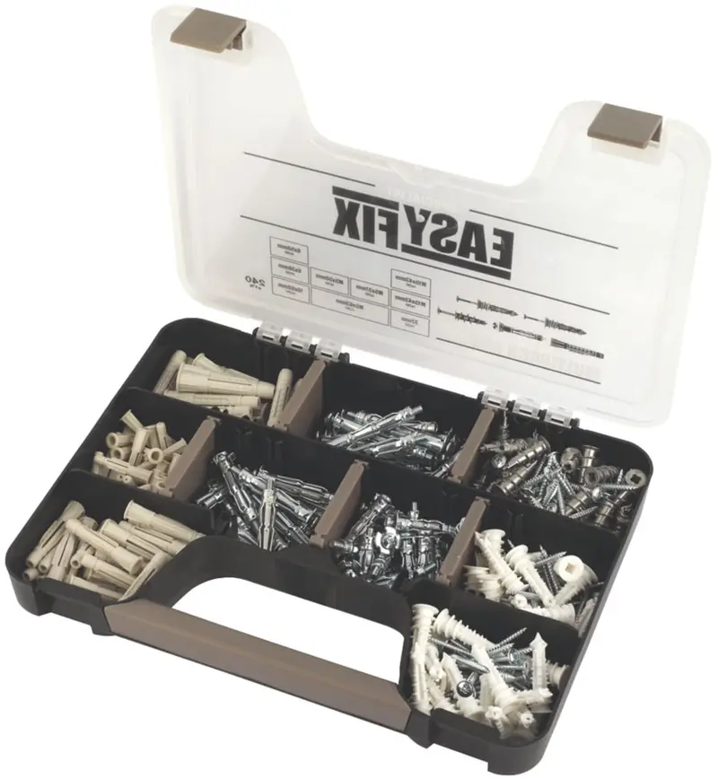 Easyfix 240-Piece Professional Fixings Trade Case 1