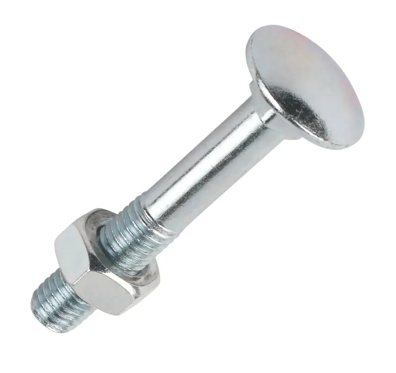 Easyfix Bright Zinc-Plated Carbon Steel M8 X 150Mm General-Purpose Coach Bolts – 50-Pack 1