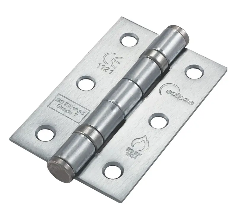 Eclipse Grade 7 Fire-Rated Ball Bearing Hinges – Satin Chrome, 76 X 51Mm, 20-Pack 1