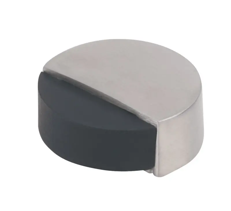 Eclipse Satin Stainless Steel Round Door Stop – 47Mm × 21Mm 1