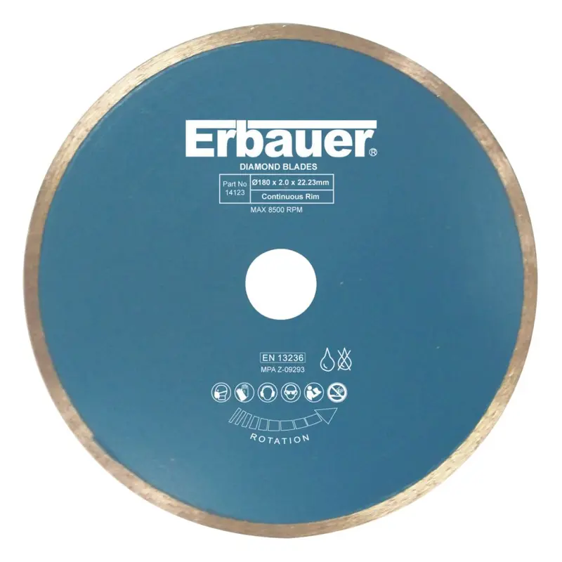 Erbauer 180Mm Diamond Tile Saw Blade – Extended Reach For Large Format Tiles & Stone 1