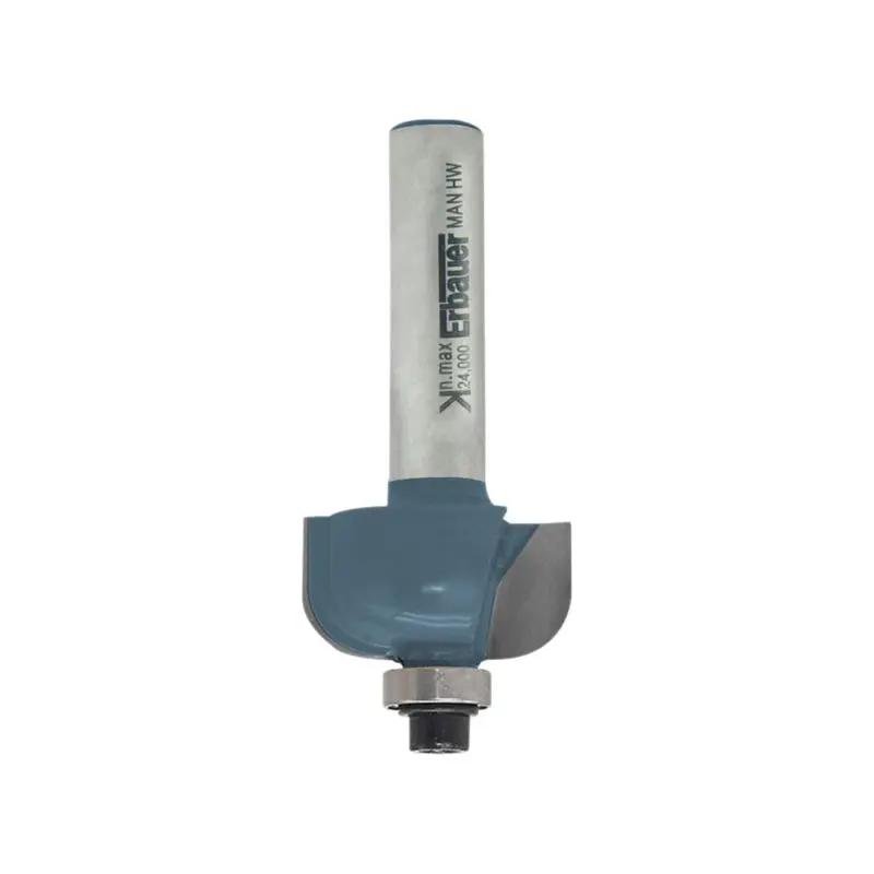 Erbauer 8Mm Shank Double-Flute Cove Router Bit – 22.25Mm Diameter, 12.7Mm Radius 1