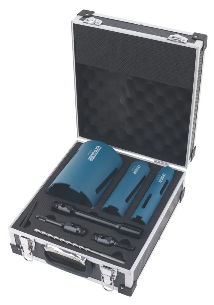 Erbauer Diamond Core Drill Kit – 3-Piece Set For Concrete And Masonry Applications 1