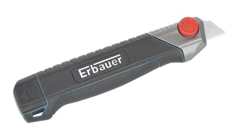 Erbauer E_Kn4 Retractable Utility Knife With 18Mm Snap-Off Blades 1
