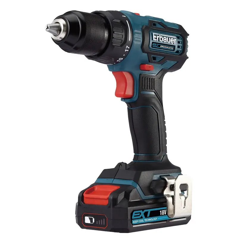 Erbauer Edd18-Li-2 18V Brushless Drill Driver With 4.0Ah Battery 1