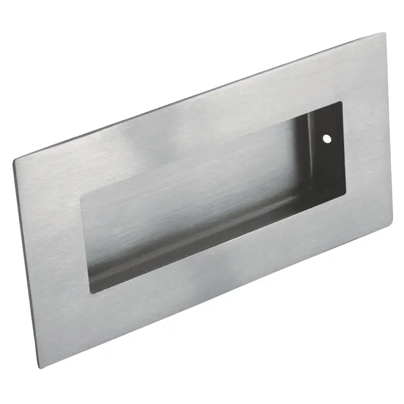 Eurospec 102Mm Rectangular Flush Pull – Satin Stainless Steel 1