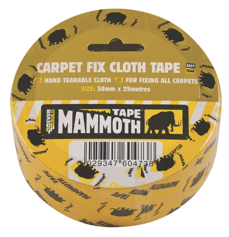Everbuild Clear Double-Sided Carpet Tape With Mesh Backing – 25M × 50Mm 1