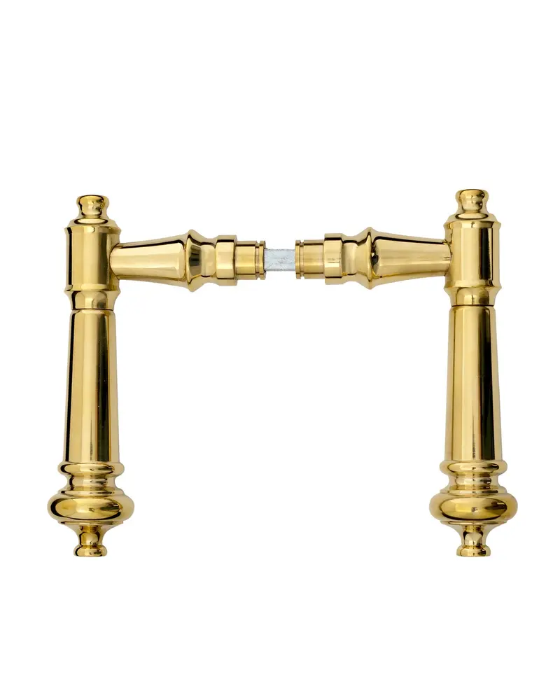 Exterior Door Handle – 1890 Brass-Finished Entry Door Pull Without Rosette 1