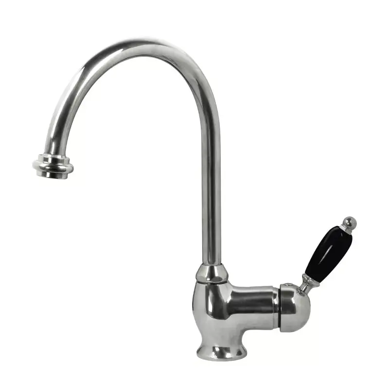 Finsbury Kitchen Faucet – Chrome Finish With Matte Black Lever Handle 1