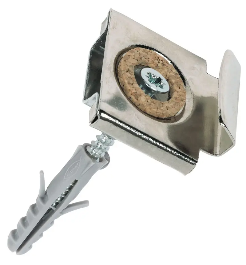 Fischer Concealed Mirror Mounting Kit – 6Mm X 6Mm, Silver Finish 1