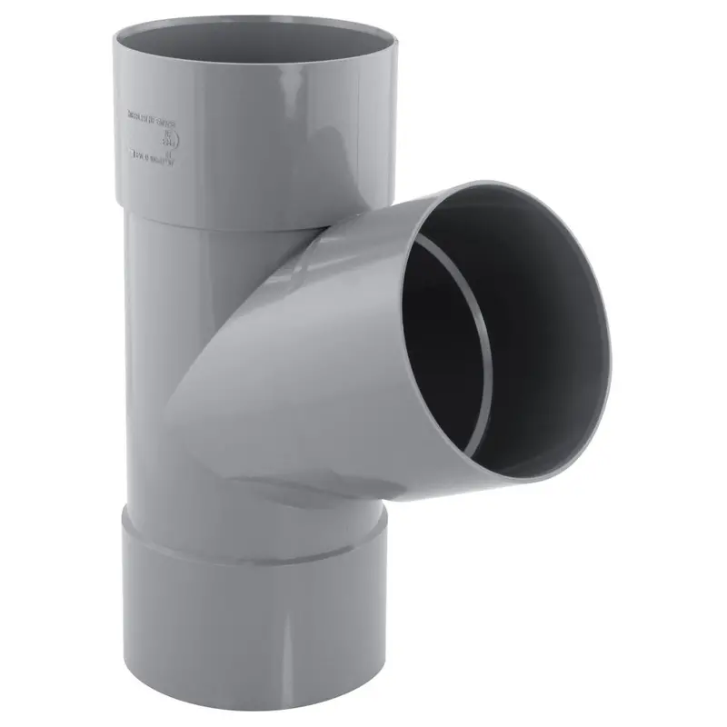 Fitt Grey 67° Female Solvent Weld Tee - 100Mm 1