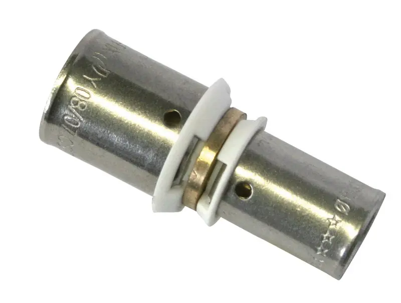 Fixoconnect Brass Press-Fit Reducing Coupler – 16Mm To 10Mm 1
