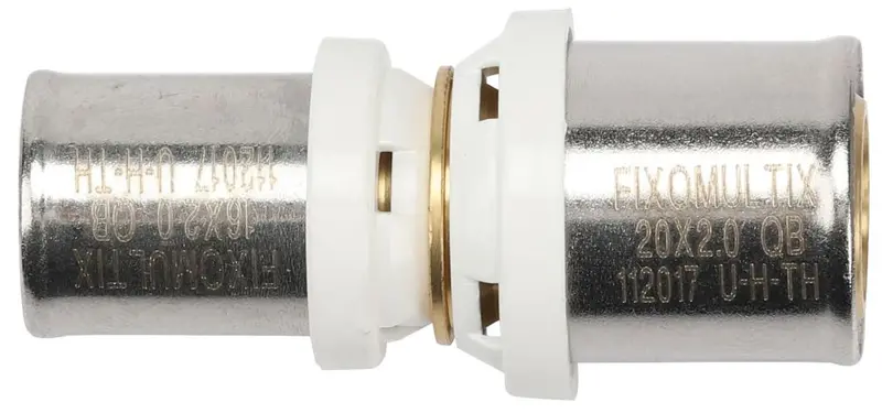 Fixoconnect Brass Press-Fit Reducing Coupler – 20Mm To 16Mm (Alternate Spec) 1
