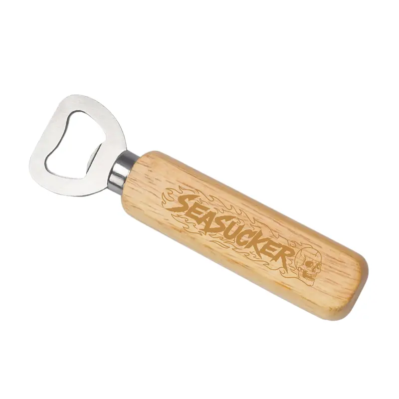 Flaming-Design Wooden Bottle Opener 1