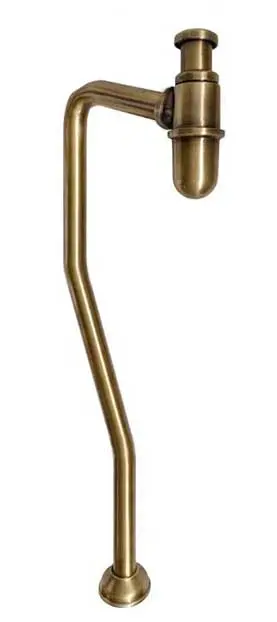 Floor-Mounted S-Bend Basin Tap Set – Antique Bronze 1