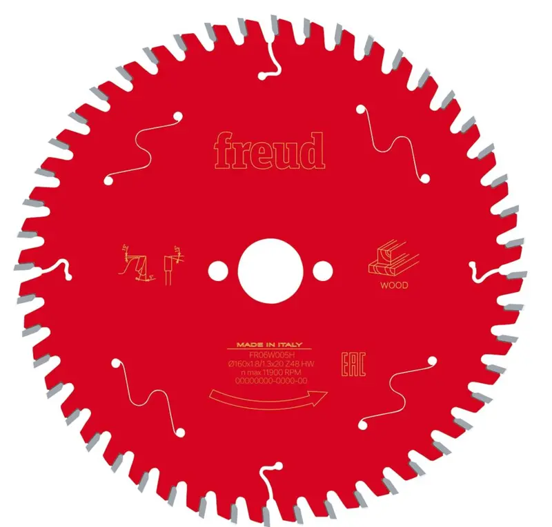Freud 160Mm Precision Circular Saw Blade – 20Mm Arbor, 48-Tooth Smooth Crosscut 1