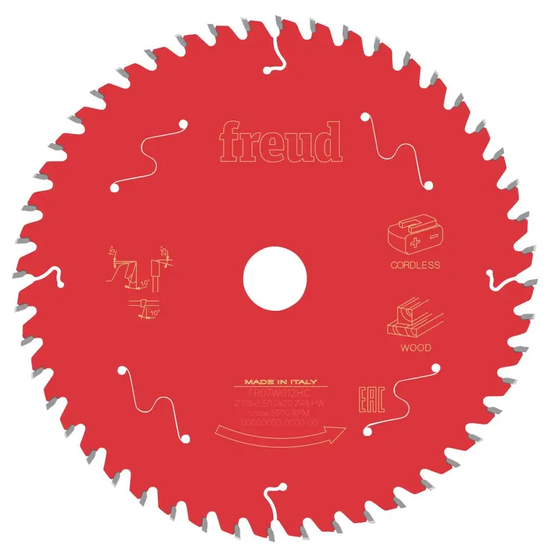 Freud 165Mm Compact Circular Saw Blade – 20Mm Arbor, 48-Tooth Fine-Cut Finish 1