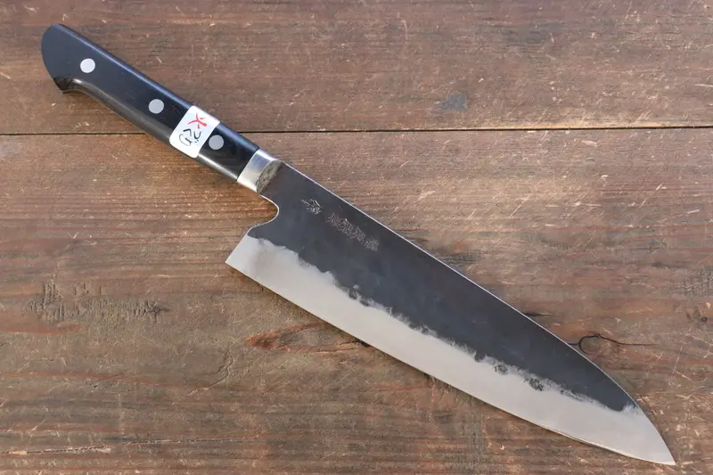 Fujiwara Teruyasu Denka Blue Super Gyuto Knife – 210Mm, Black Pakkawood Handle, Black Finish 1