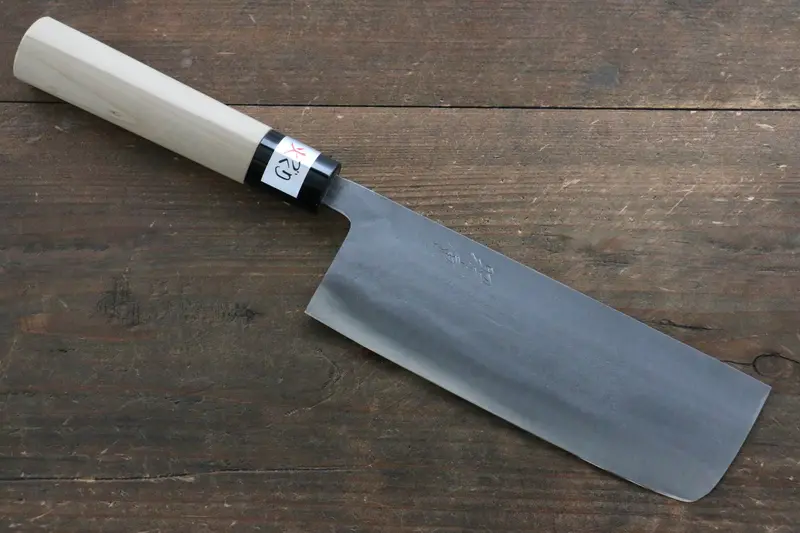 Fujiwara Teruyasu White Steel #1 Nashiji Nakiri – 165Mm Vegetable Knife, Magnolia Handle 1