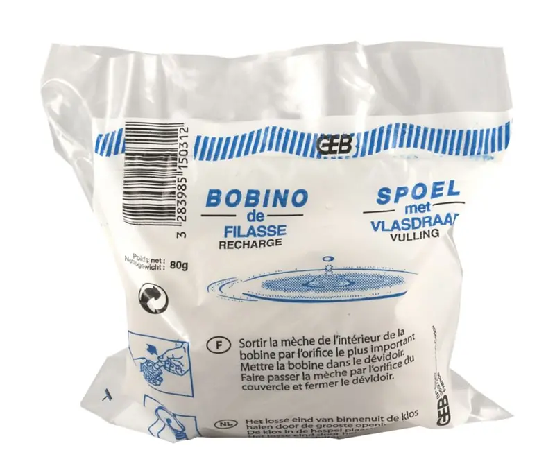 Geb Bobino Flax Tow Refill Pack – 80G Natural Packing Material 1