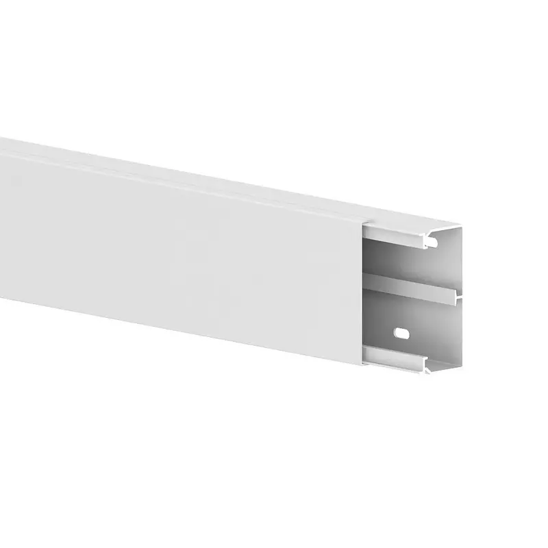 Ggk White Plastic Trunking – 90×40Mm × 1.25M, 2-Piece Set 1