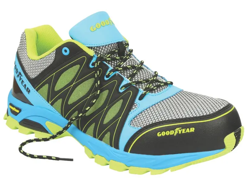 Goodyear Gyshu1503 S1 Metal-Free Safety Trainers – Black/Blue, Size 44 1