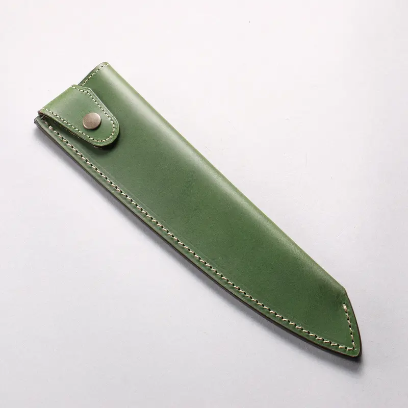 Green Buttero Leather Sheath For 240Mm Gyuto Chef Knife 1
