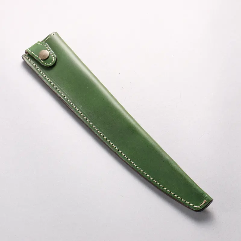 Green Buttero Leather Sheath For 240Mm Sujihiki Knife 1