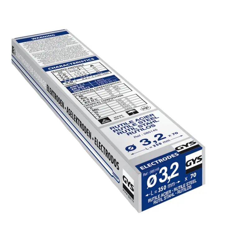 Gys 085145 Rutile Steel Welding Electrodes – 3.2Mm × 350Mm, 70-Pack (2.16Kg) 1