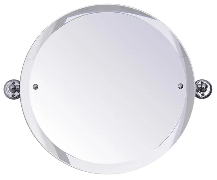 Haga Round Chrome Bathroom Mirror – 45 Cm Diameter 1