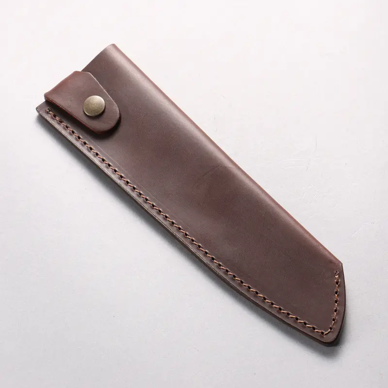Handcrafted Brown Leather Sheath For 180Mm Santoku Knives 1