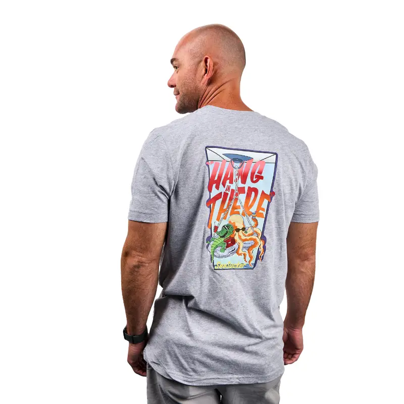 'Hang In There' Grey Relaxed-Fit T-Shirt 1
