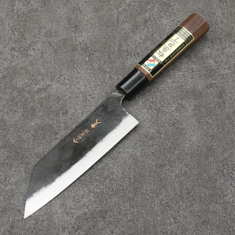 Hayashida Blue Steel #2 Black-Finished Bunka Chef Knife – 160Mm, Walnut Handle 1