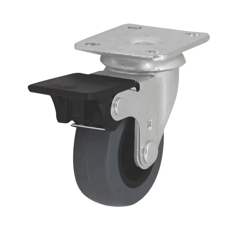 Heavy-Duty Tpr Braked Swivel Castor – 50Mm Diameter 1