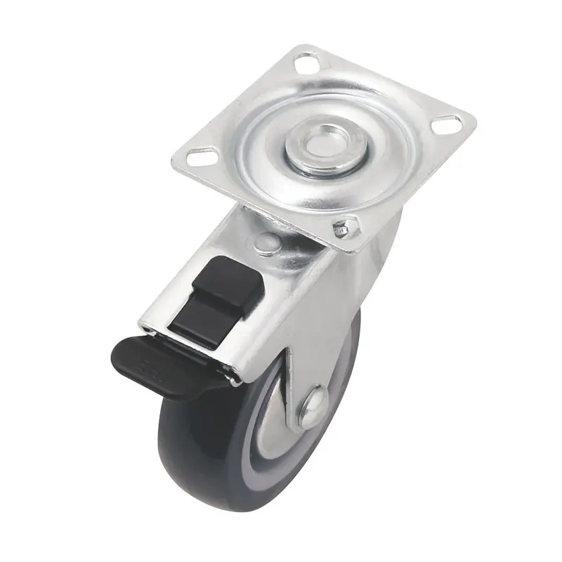 Heavy-Duty Tpr Braked Swivel Castor – 75Mm Diameter 1