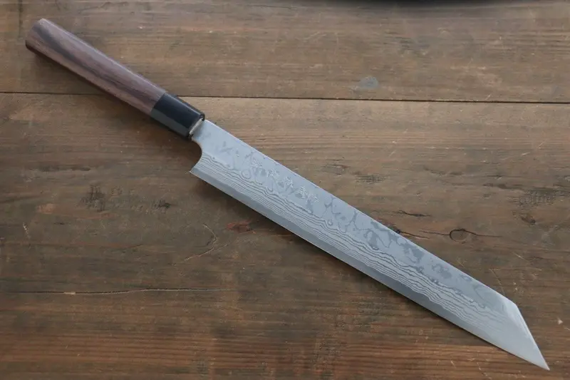 Hideo Kitaoka Blue Steel #2 Damascus Kiritsuke Yanagiba Knife – 210Mm 1