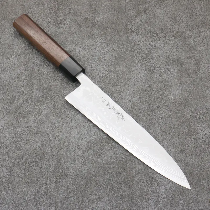 Hideo Kitaoka Mioroshi Deba 210Mm – Blue Steel #2 Damascus Blade With Shitan Wood Handle 1