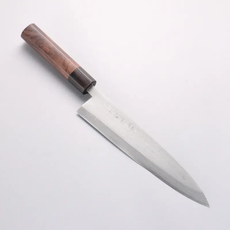 Hideo Kitaoka Mioroshi Deba 240Mm – White Steel #2 Damascus Blade With Shitan Wood Handle 1