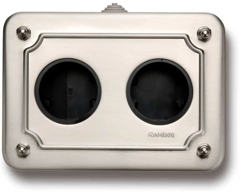 Horizontal Surface-Mount Metal Junction Box – Matte Nickel 1