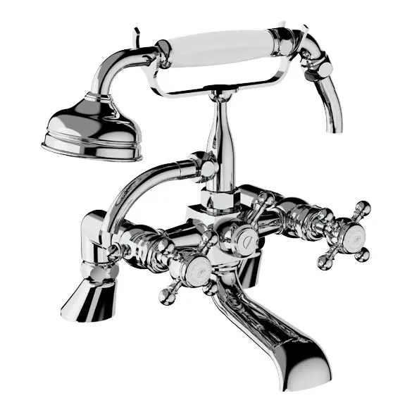 Horus Eloise Chrome Bathtub Mixer Tap – Rim-Mounted Design 1