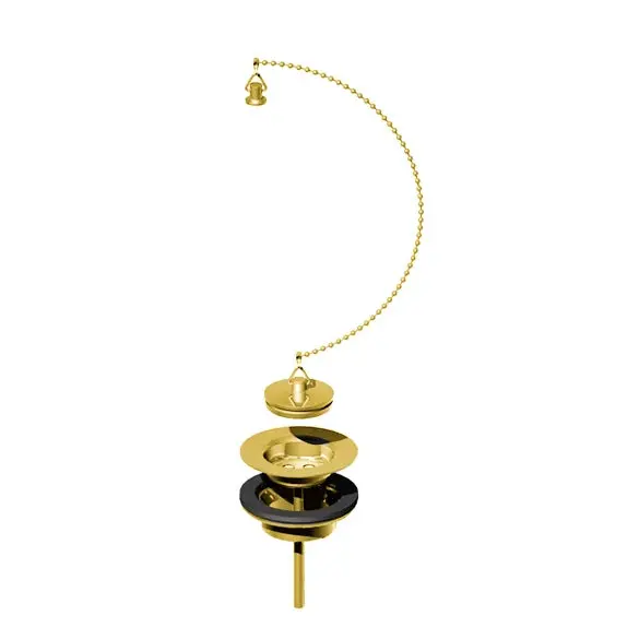 Horus Pop-Up Sink Waste With Chain In Brass 1