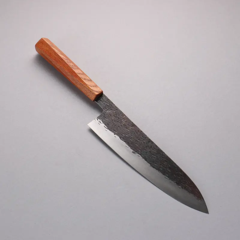 Isamitsu Abe White #1 Gyuto 210Mm – Forged Carbon Knife, Pentagonal Oak Handle 1