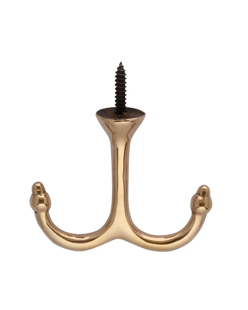 Jernbolaget No. 5555 Anchor Hook – Solid Brass Functional Wall Mount 1