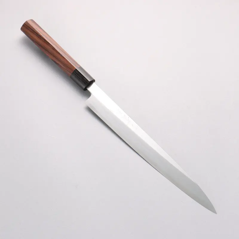 Jikko White Steel No.2 Yanagiba – 240Mm Traditional Japanese Sashimi Knife, Shitan Wood Handle 1