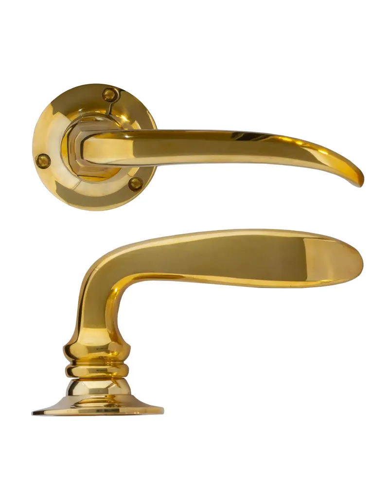 Jugend Exterior Door Handle – Solid Brass 1