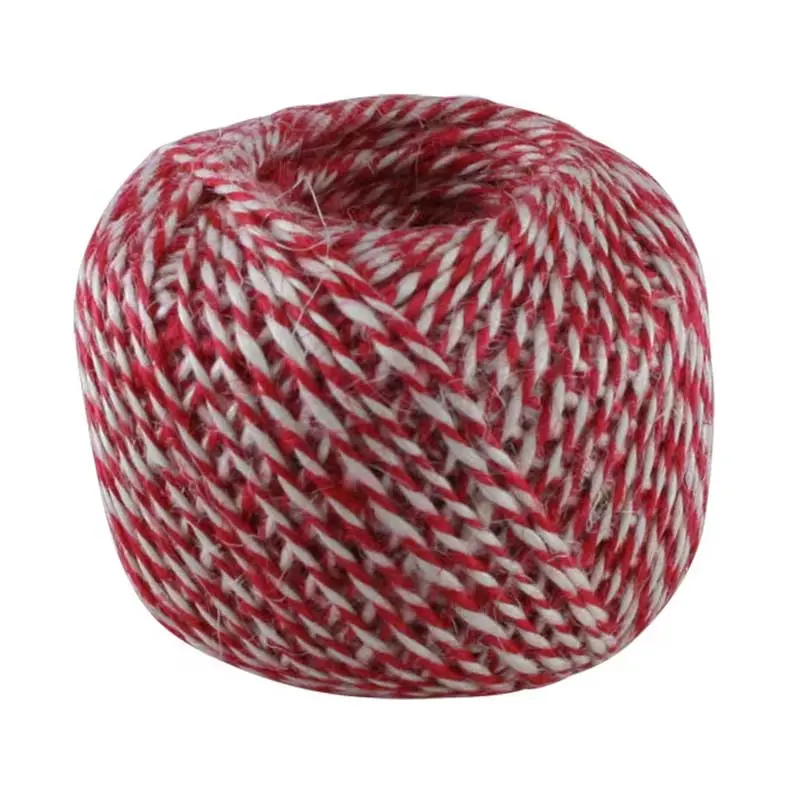 Jute Twine – Red & White, 125 Metres 1
