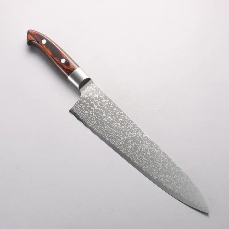 Kajin Blue Super Damascus Gyuto Chef Knife – 240Mm Mahogany Handle 1