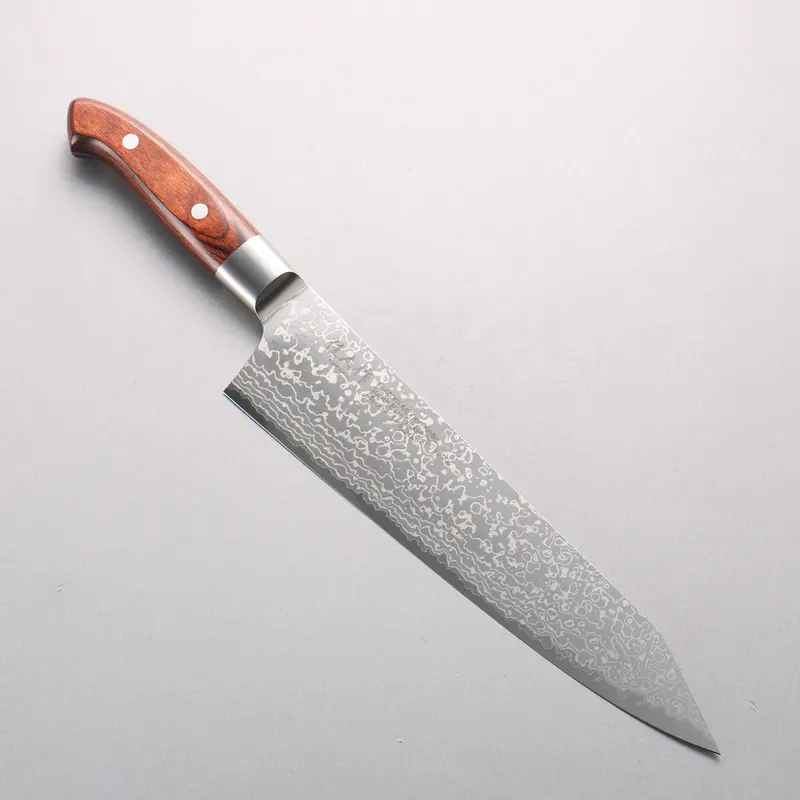 Kajin Blue Super Damascus Kiritsuke Gyuto – 240Mm Mahogany Handle 1